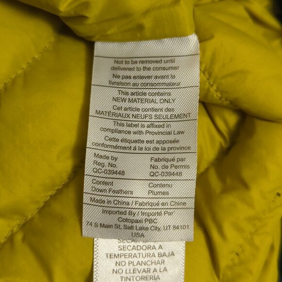 Cotopaxi Fuego Down Vest Men's L Blue Striped Nylon Full Zip Jacket Outdoors - Picture 12 of 13